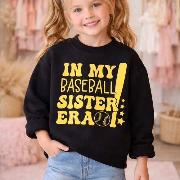 Kids Baseball Sister Sweatshirt - Picture 1 of 3